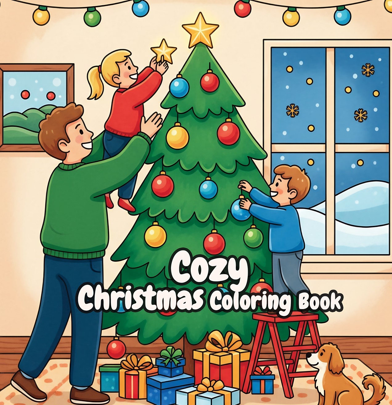 Cozy Christmas Coloring Book Bold & Easy Holiday Designs
